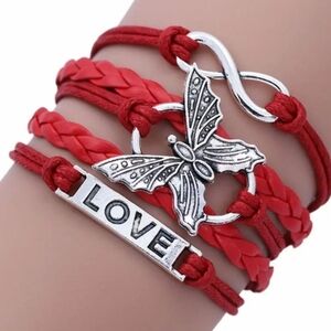Red butterfly bracelet